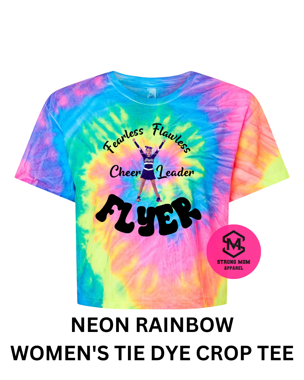 CUSTOMIZED FLYER tie-dyed crop tee's